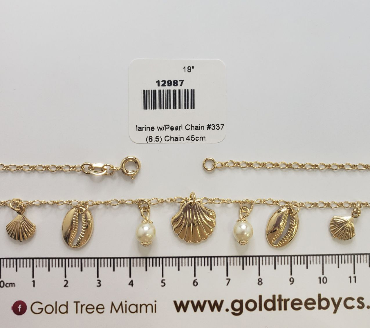 IRIS PHONE CHAIN PERLES MARINE - 120CM